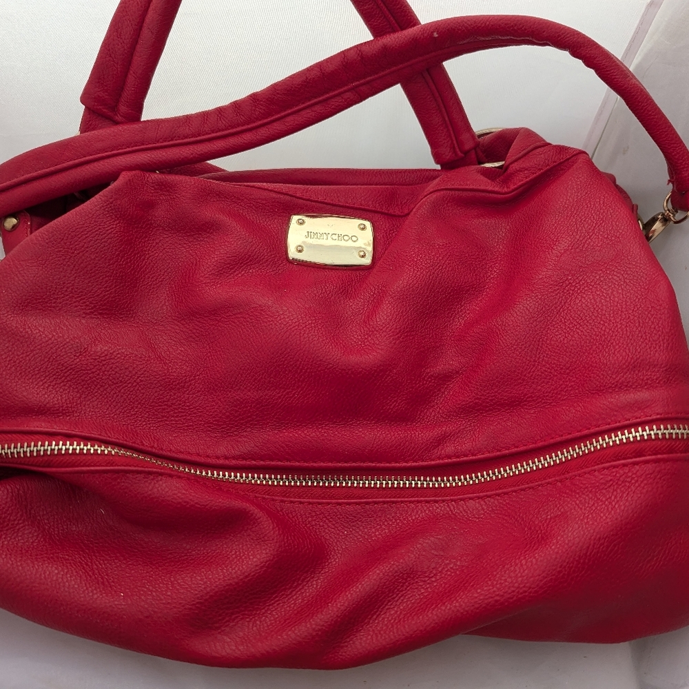 Red Vegan leather Jimmy Choo Bag